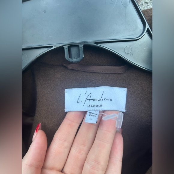 L’Academie x Marianna Long Coat Espresso Brown Size Large - Picture 5 of 12